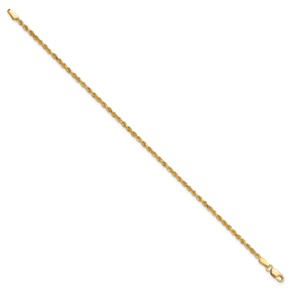 10k 2.0mm Diamond-cut Rope Chain Anklet