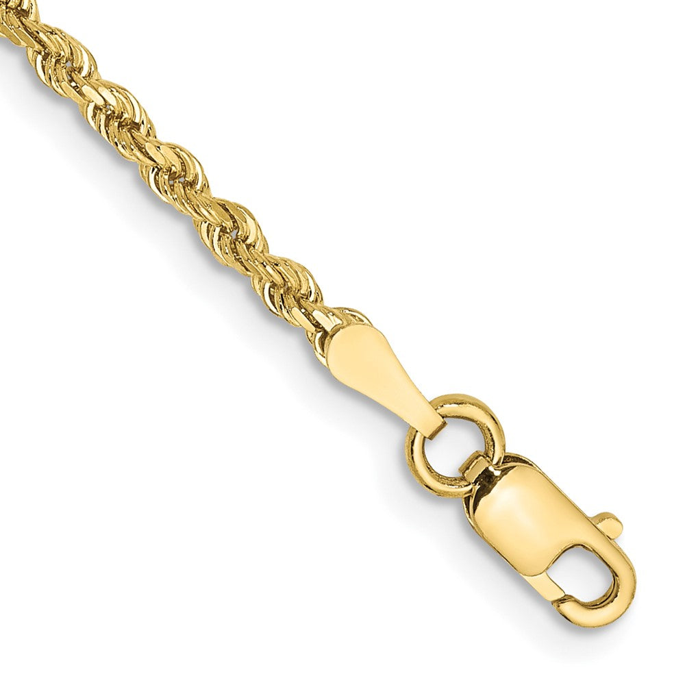 10k 2.0mm Diamond-cut Rope Chain Anklet