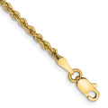 10k 2.25mm Solid Rope Chain Anklet