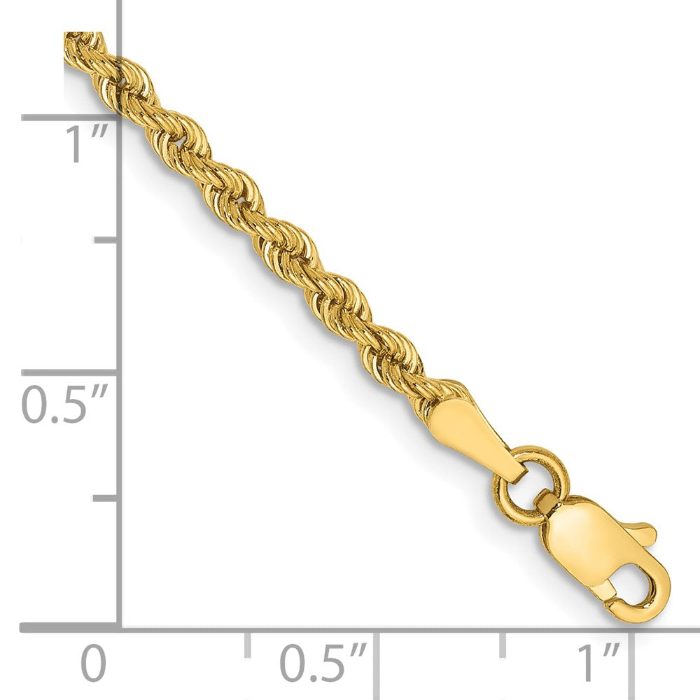 10k 2.5mm Solid Rope Chain
