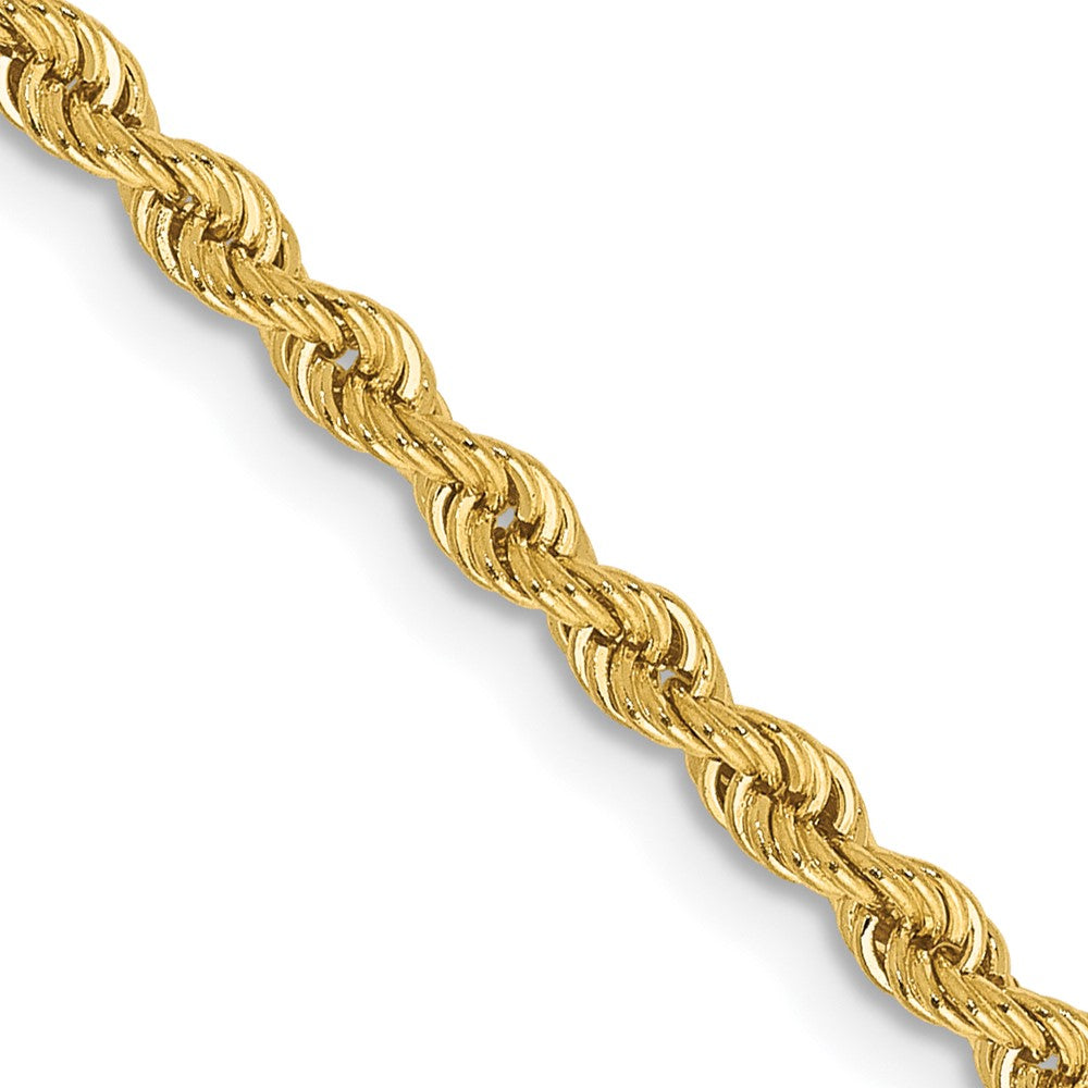 10k 2.5mm Solid Rope Chain