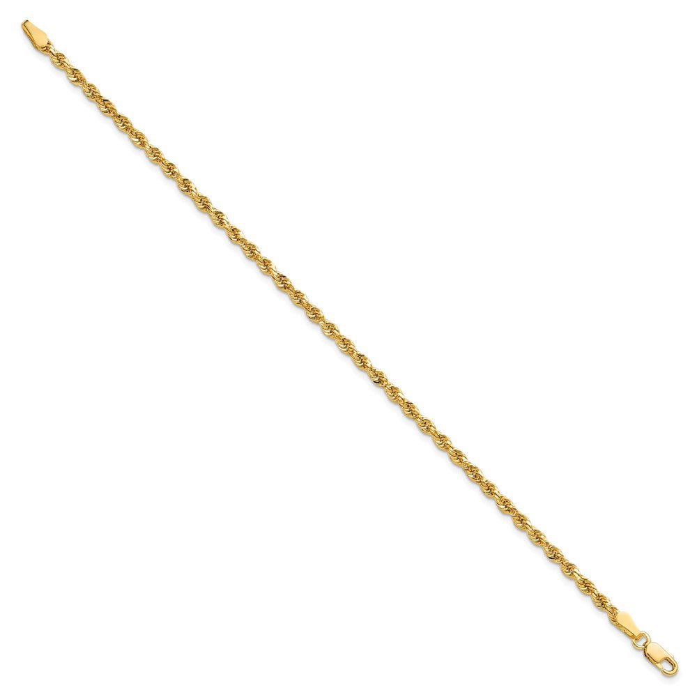 10k 2.75mm Diamond-cut Rope Chain Anklet