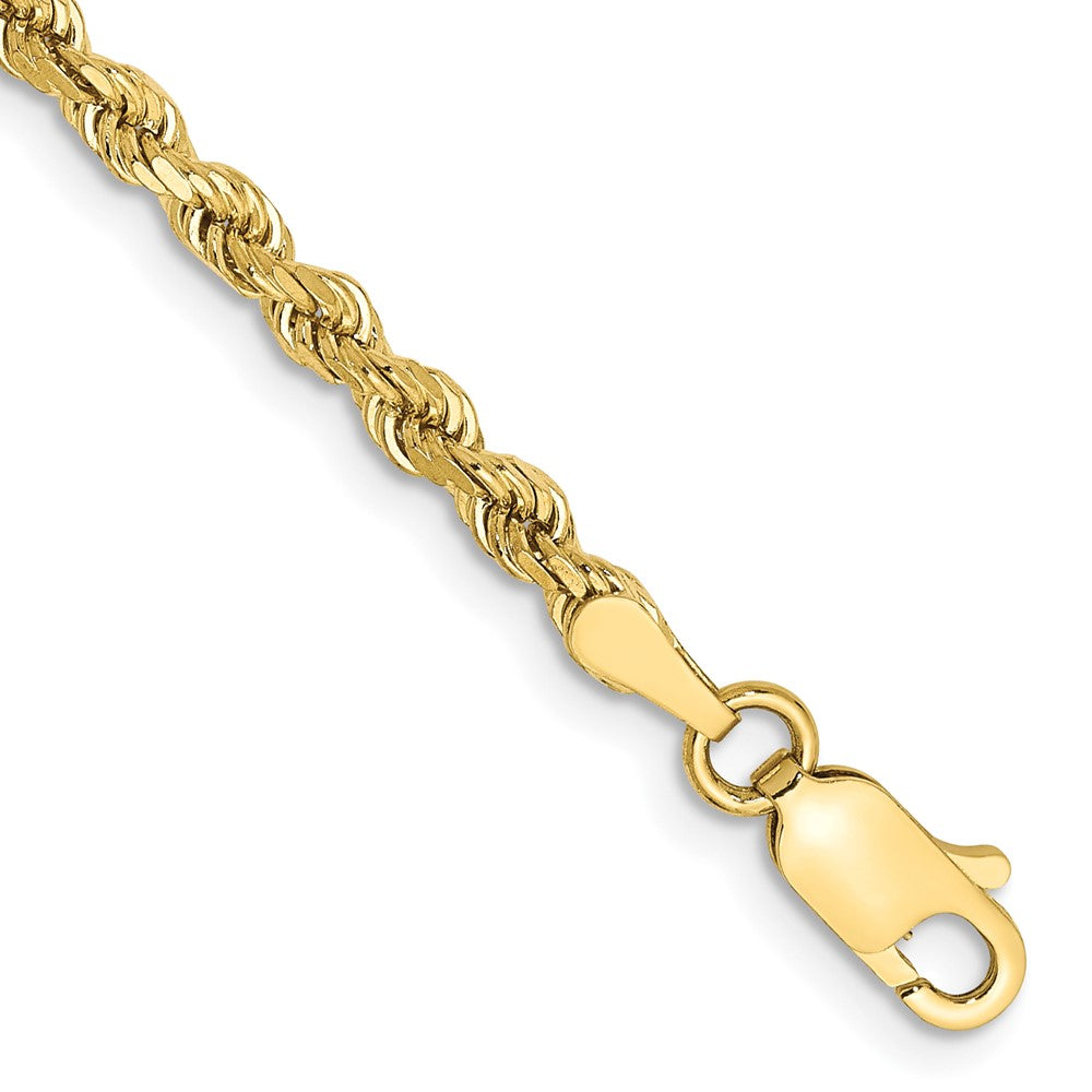 10k 2.75mm Diamond-cut Rope Chain Anklet