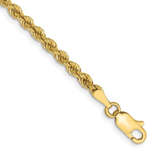 10k 2.75mm Solid Rope Chain