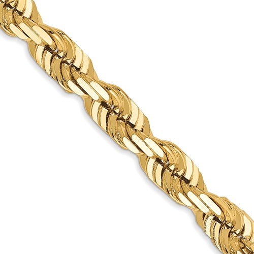 10k 5.5mm Diamond-cut Rope Chain