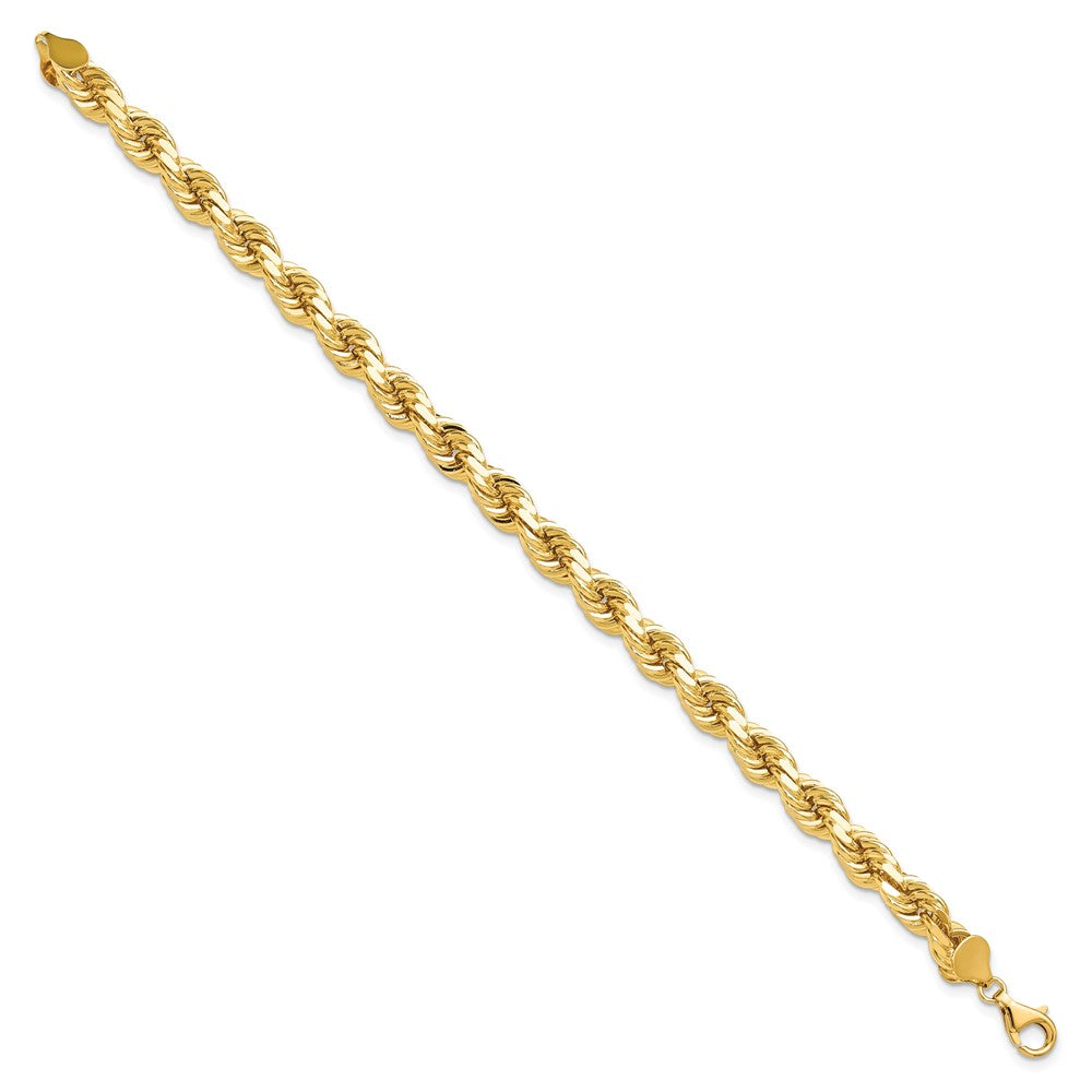 10k 8.0mm D/C Rope Fancy Lobster Clasp Chain