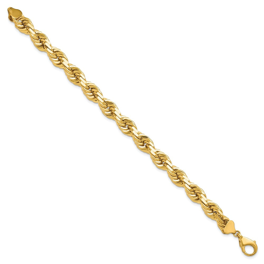 10k 10.0mm D/C Rope Fancy Lobster Clasp Chain