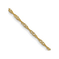 10k 1mm Carded Singapore Chain