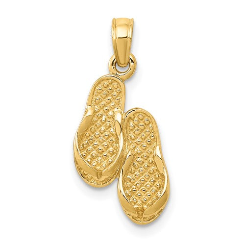 10k  3D Flip Flops Pendant