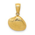 10K Small Clam Shell Pendant