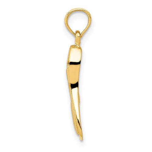 10K  3D Scuba Flipper Pendant