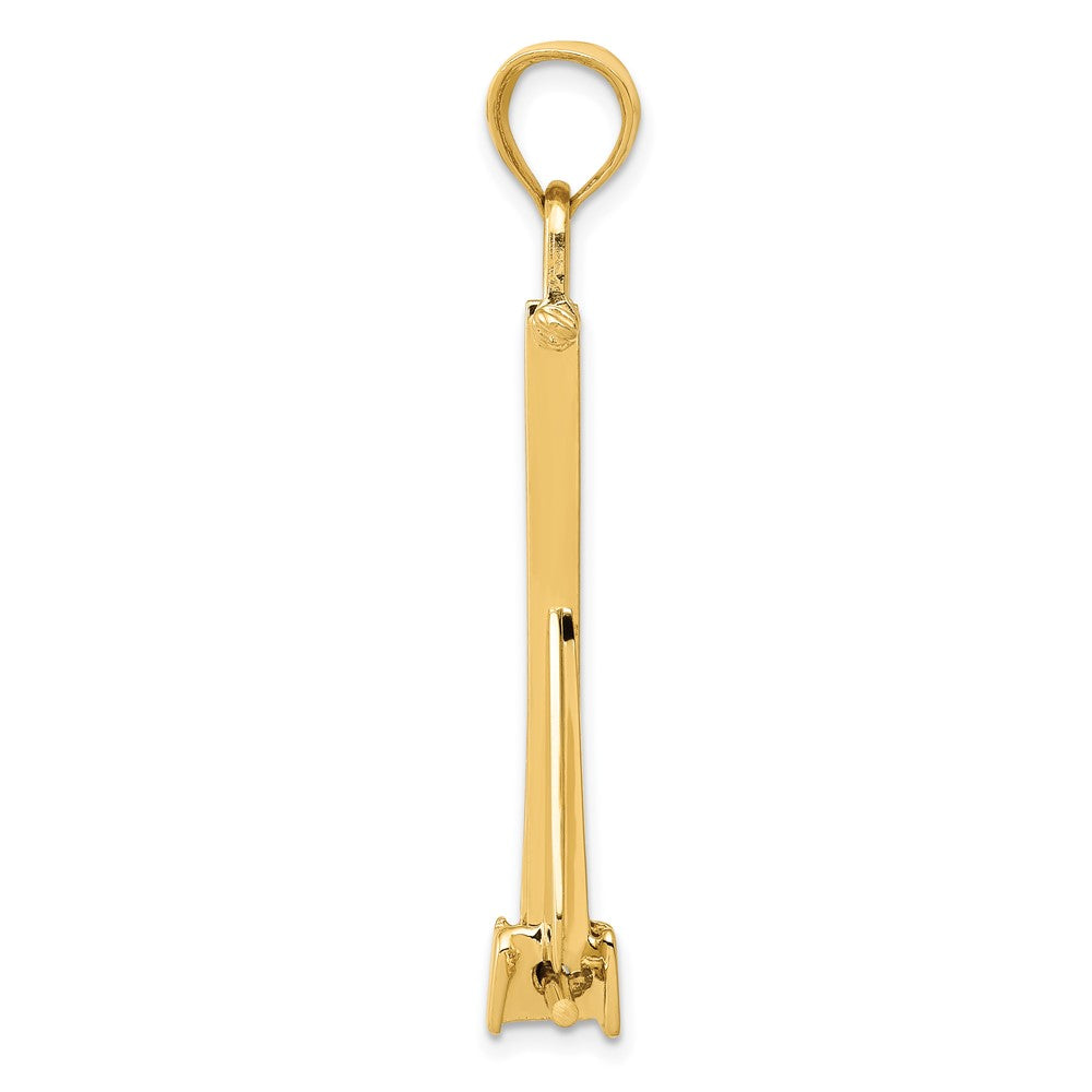 10K  3D Moveable Anchor Pendant