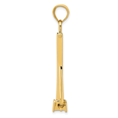 10K  3D Moveable Anchor Pendant