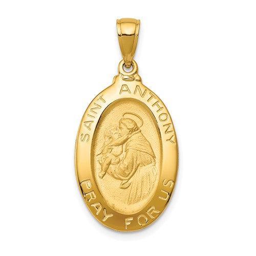 10k Saint Anthony Oval Medal Pendant