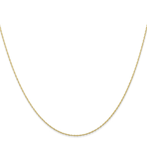 10k .5mm Carded Cable Rope Chain