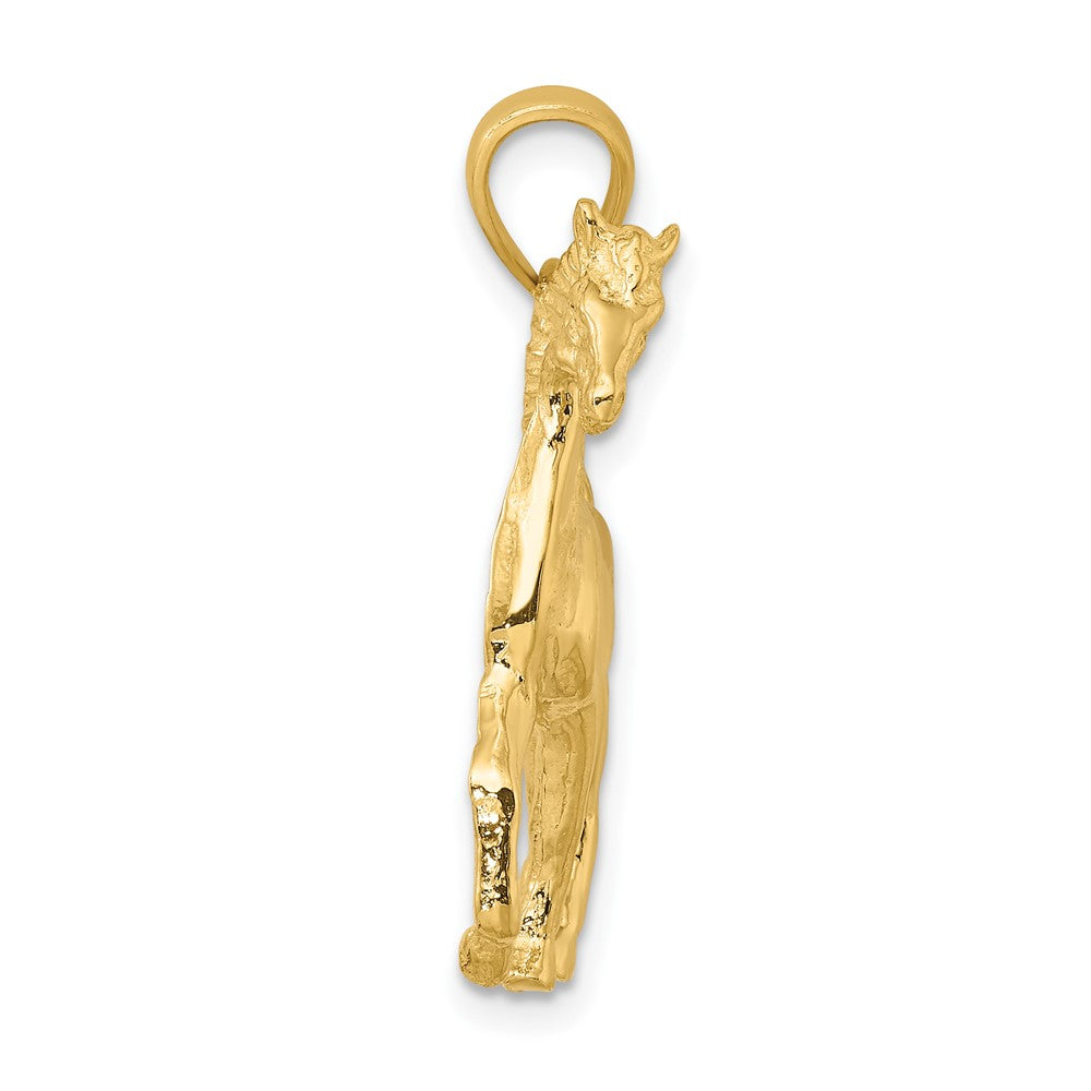10K 2-D Polished Horse Charm