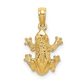 10k Textured Top View FROG Charm
