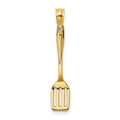 10K 3-D Polished Spatula Charm