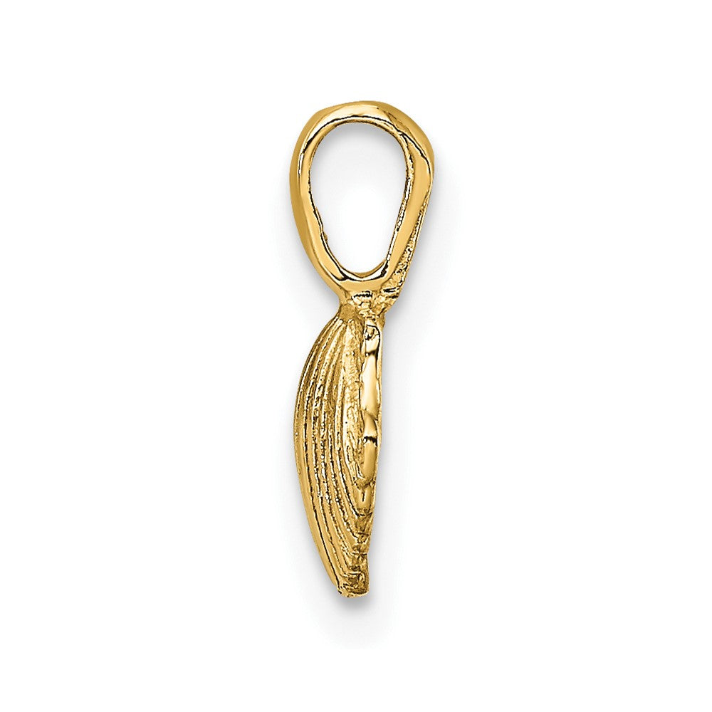 10K Mini Scallop Shell Charm