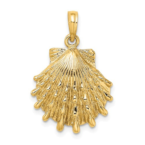 10K Lions Paw Shell Charm