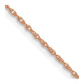 10k Rose Gold .7 mm Carded Cable Rope Chain