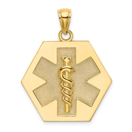 10k Medical Disc Pendant