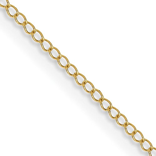 10k .5mm Carded Curb Chain