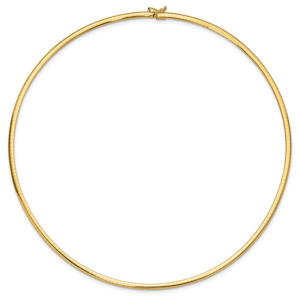 10k 3mm Domed Omega Necklace