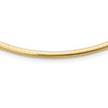 10k 3mm Domed Omega Necklace