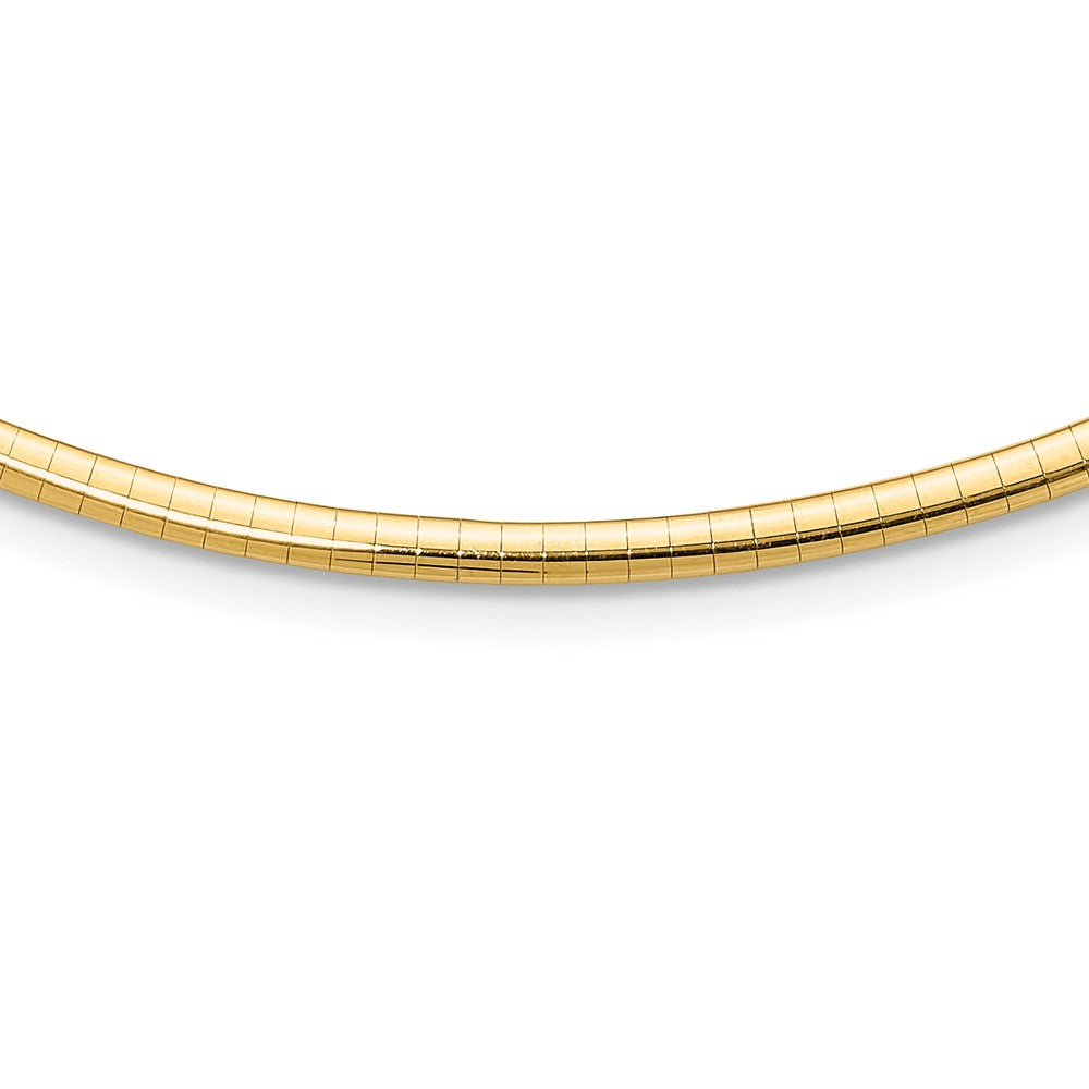 10k 3mm Domed Omega Necklace
