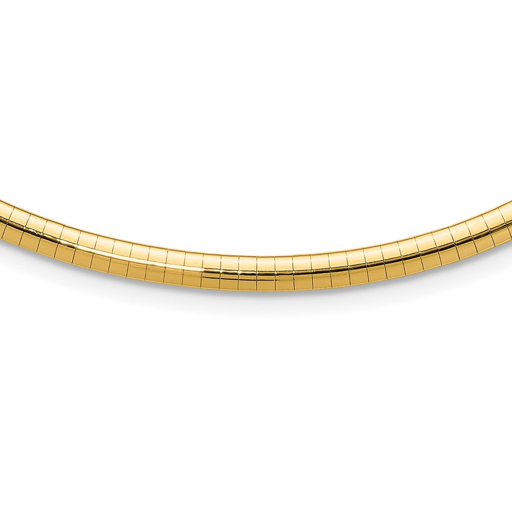 10k 4mm Domed Omega Necklace