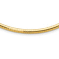 10k 4mm Domed Omega Necklace