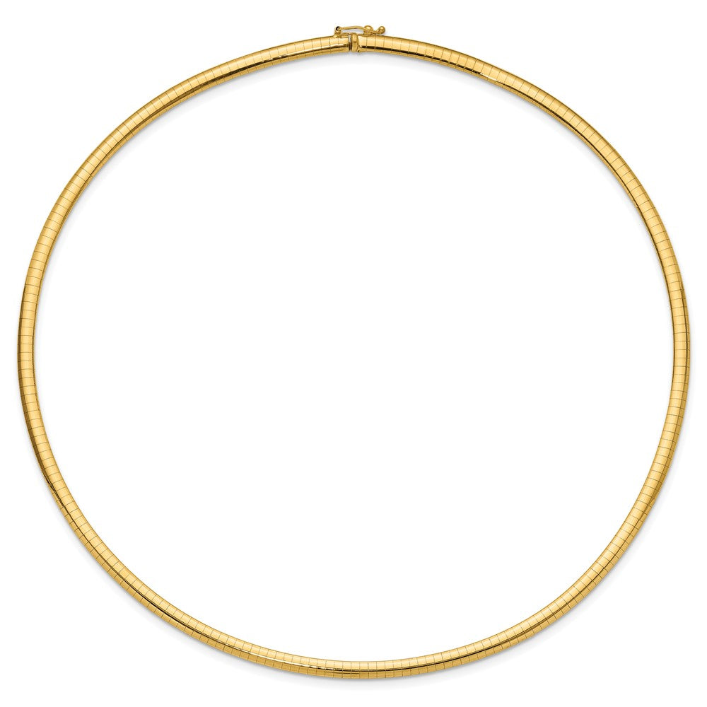 10k 4mm Domed Omega Necklace