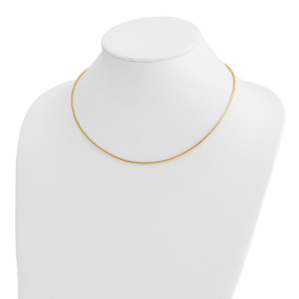 10k Yellow Gold 1.4mm Round Omega