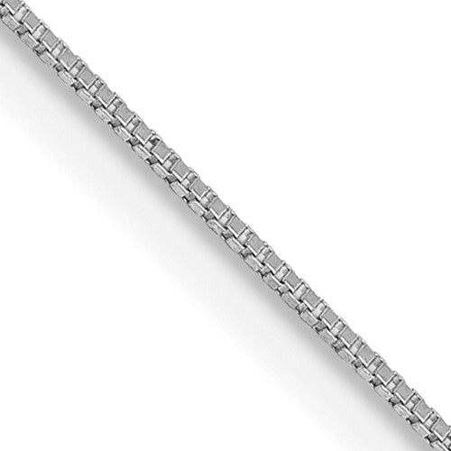 10k White Gold .5mm Box Chain