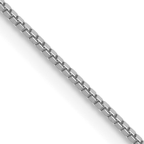 10k White Gold .7mm Box with Lobster Clasp Chain