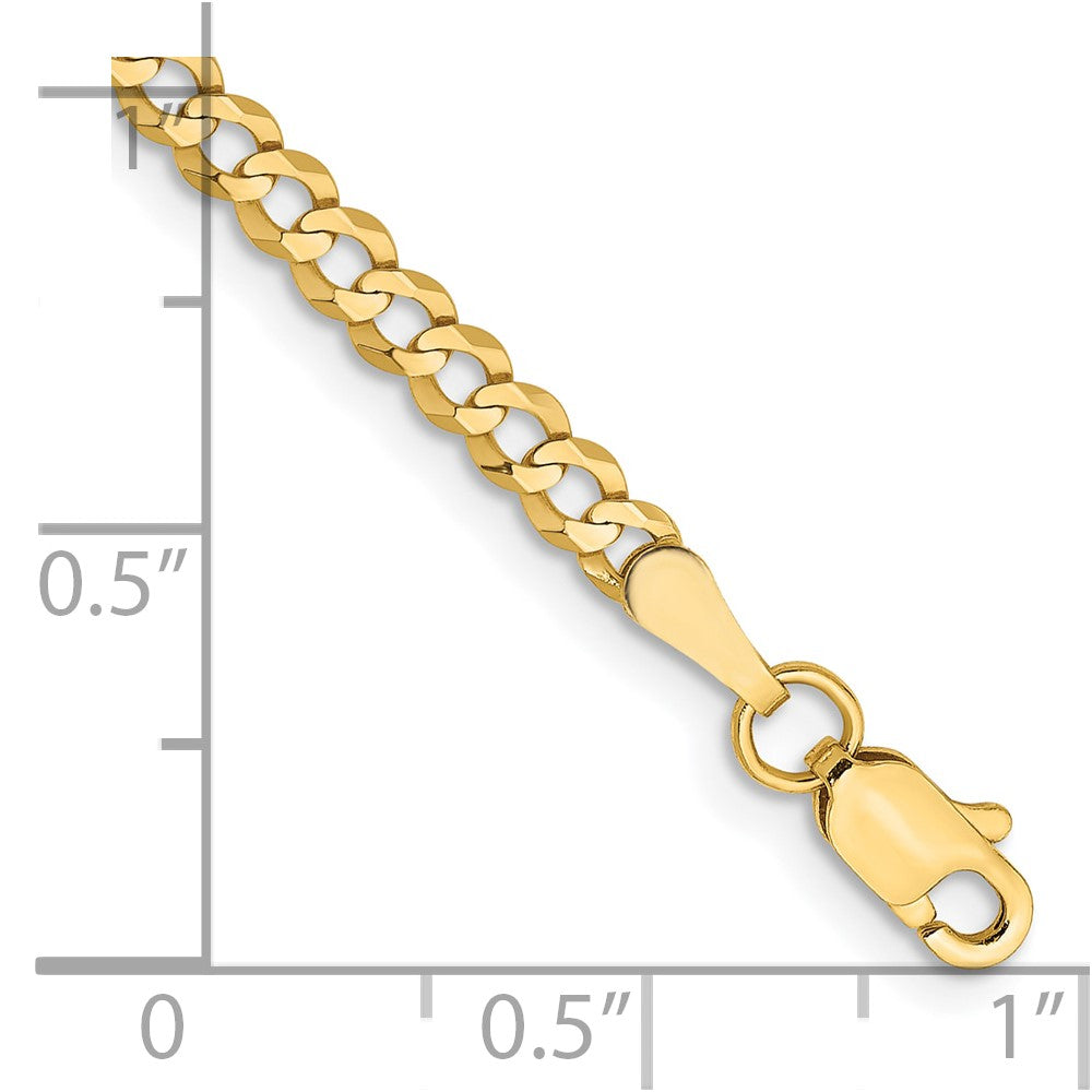 10K 3.1mm Lightweight Flat Cuban Chain