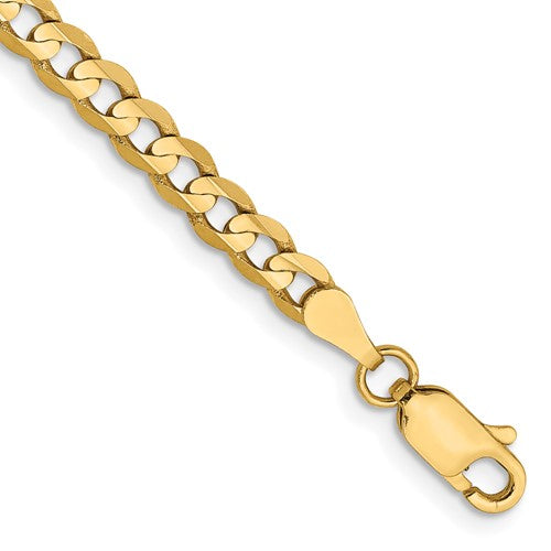 10K 3.8mm Open Concave Curb Chain 10K