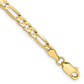 10k 4mm Concave Open Figaro Chain