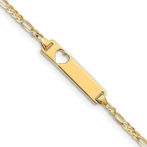 10k Figaro Link ID Bracelet