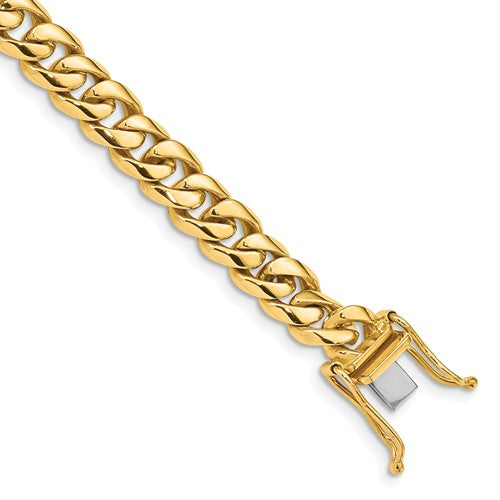 10k 7.25mm Hand-polished Rounded Curb Link Chain