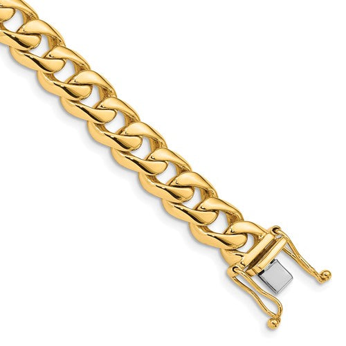 10k 8.3mm Hand-polished Rounded Curb Link Bracelet