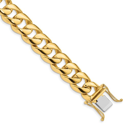 10k 13.4mm Hand-polished Rounded Curb Link Chain