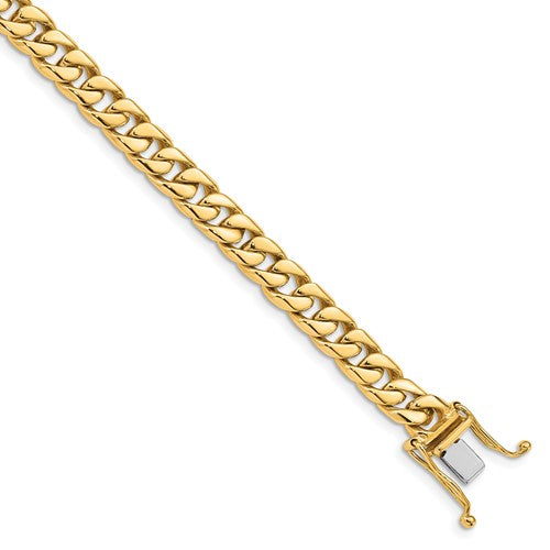 10k 6.8mm Hand-polished Flat Beveled Curb Link Chain