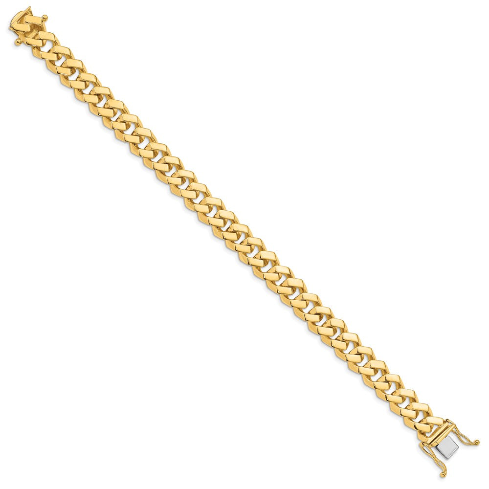 10k 10mm Hand-polished Fancy Link Bracelet