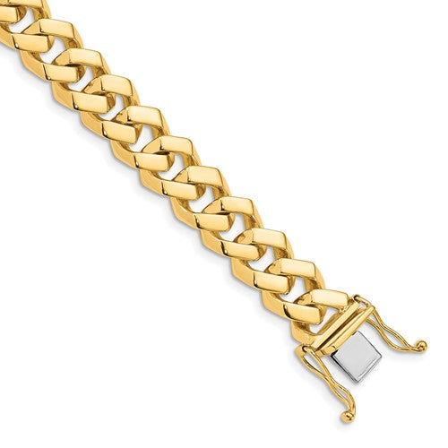 10k 10mm Hand-polished Fancy Link Chain