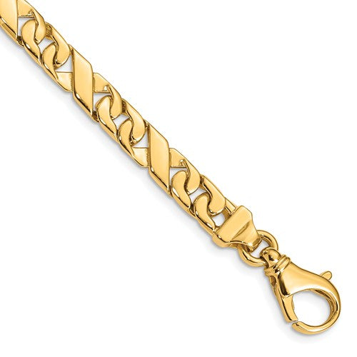10k 6.7mm Hand-polished Fancy Link Chain