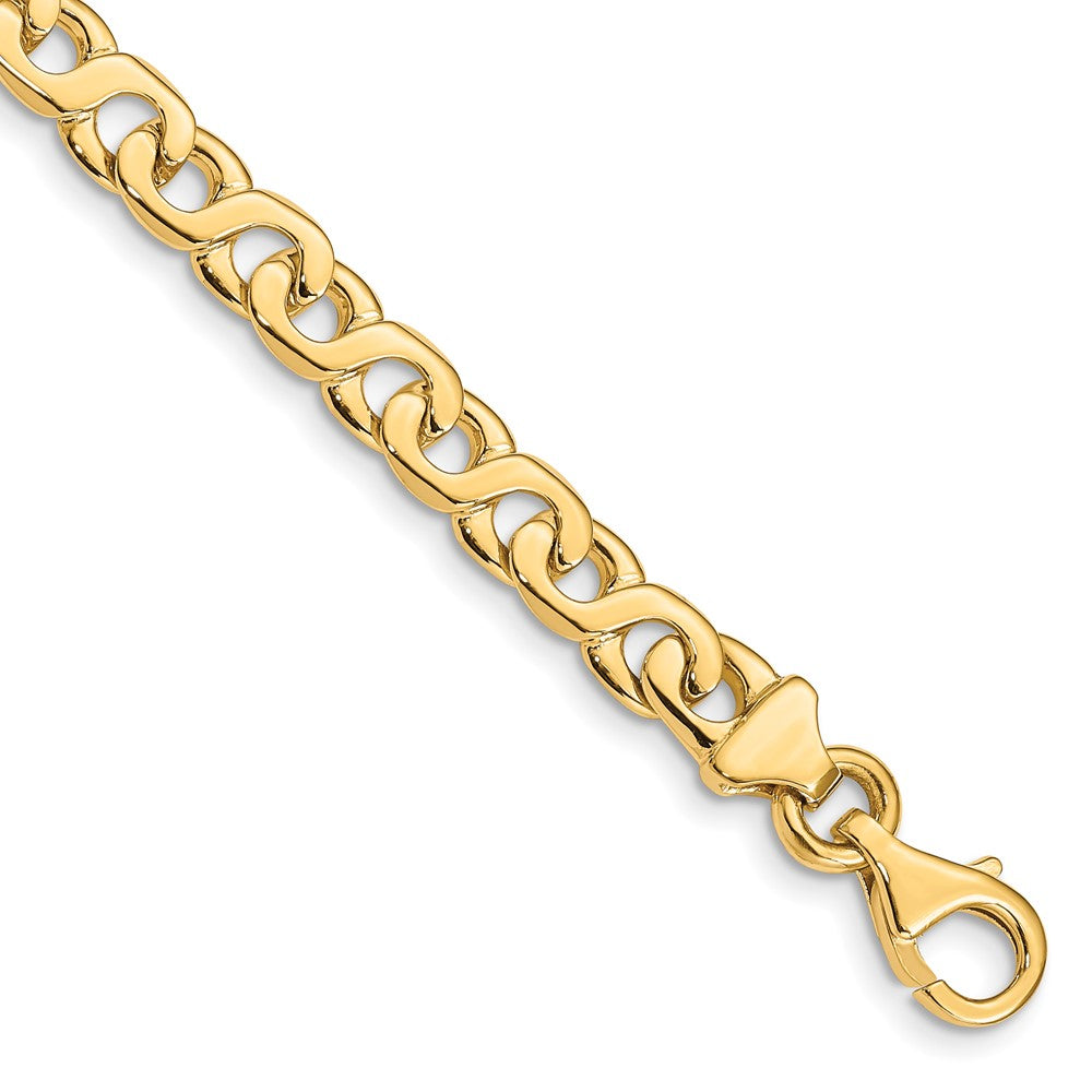 10k 6.2mm Hand-Polished Fancy Link Chain
