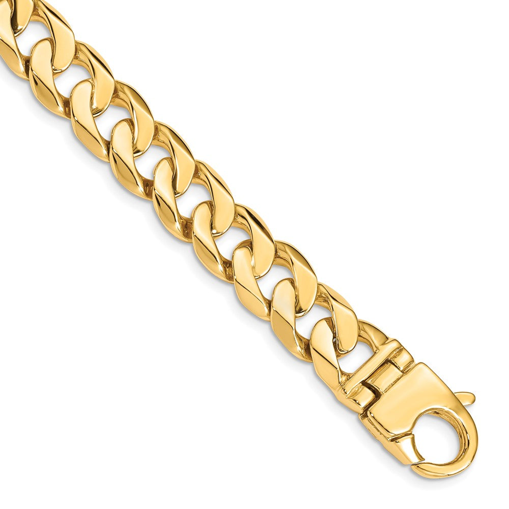 10k 11mm Polished Fancy Curb Link Chain
