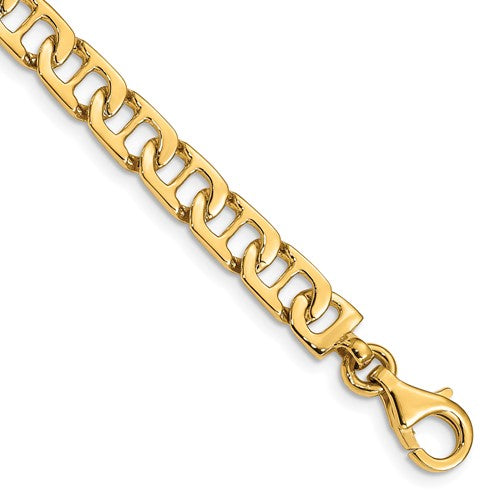 10k 6.5mm Hand-polished Fancy Anchor Link Chain